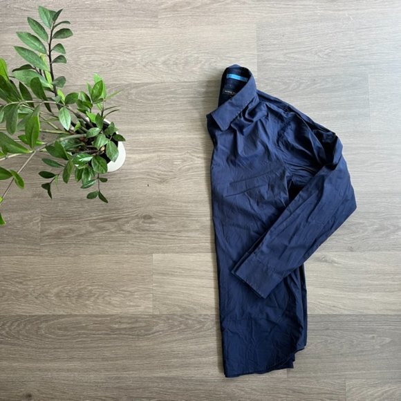 Banana Republic Navy "Slim Fit" Button Down Dress Shirt - Picture 9 of 9